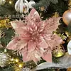 Polvo de Oro Transfronterizo Flores de Navidad Decoraciones para Árbol de Navidad Accesorios Flores Artificiales de Navidad Venta al por Mayor Palabras Clave Calientes Transfronterizas Fba