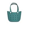 Bolsa de Playa de Eva, Bolsa con Agujeros, Bolsa de Media Luna, Bolso de Mano para Mujer, Bolsa de Almacenamiento para Compras, Fácil de Limpiar, Popular en la Moda
