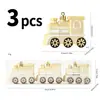 Adornos Pequeños con Forma de Tren Pintado de Navidad Decoraciones para Árbol de Navidad Decoración de Atmósfera Festiva Bolas Colgantes de Plástico Amazon