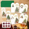 Cartões de felicitações de Natal, presentes criativos, cartões de agradecimento a clientes, cartões de lembrancinha para eventos de festa, LOGO estampado em ouro atacado