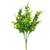 [Hierba de Eucalipto Individual] Plantas Verdes Simuladas, Hojas Artificiales, Decoración para Sala de Estar en Casa, Plantas de Bosque, Flores de Plástico