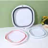 Lavabo Plegable para Uso en Dormitorio Estudiante Lavado de Cara de Bebé Portátil Viaje Compreso Cuenca de Agua Uso en Casa Rectangular