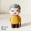 Decorações de Bolo de Aniversário da Moda para Avós: Pêssego da Longevidade, Leque Dobrável, Bambu e Velas de Aniversário para Idosos