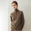 Maillard 100 Cachemir Puro Retro Cuello Alto de Punto de Botones Cardigan Chaqueta Suéter Grueso Nuevo Otoño e Invierno para Mujer