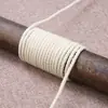 Cuerda de algodón de tres cabos DIY tejido a mano cuerda decorativa para tubería de agua cuerda de amarre resistente al desgaste cuerda para tubería de aire acondicionado cuerda de yute gruesa blanca