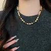 Colar de Miçangas Olho de Tigre Multicamadas Cor Caramelo Mocha Estilo Retrô Acessórios Moda Feminina Corrente para Suéter Luxo Leve Colar de Alta Qualidade