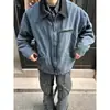 Chaqueta de trabajo azul Detroit para hombre, chaqueta corta de béisbol retro americana para primavera y otoño, abrigo de mezclilla de corte limpio