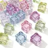 Cubos de Hielo Artificiales Acrílicos Translúcidos Cuentas No Porosas Cuentas Sueltas Cuentas en Hilo Pulsera Hecha a Mano DIY Cadena de Teléfono Móvil Accesorios