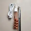 Apagado automático anillo calefactor eléctrico para quemar agua cuenca barril taza caliente rápido espiral acero inoxidable control de temperatura varilla calefactora eléctrica tubo calefactor eléctrico