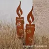 Enfeites de jardim enferrujados transfronteiriços, decorações de Páscoa e Natal, artesanatos de metal enferrujado para inserir no solo, inserções externas atacado