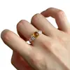 Anillo Cabujón con Diseño de Flor en Forma de Huevo para Mujer, Diseño de Nicho Popular en Xiaohongshu, Anillo de Lujo Ligero de Gama Alta