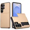 Adecuado para Funda de Teléfono Móvil Samsung S26Ultra, Cubierta Deslizante con Billetera para Tarjetas Ranura para Tarjetas S26, Funda Protectora S26Plus, Estilo Coreano