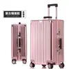 Estuche de Viaje Completo Engrosado de Aleación de Aluminio y Magnesio Estuche con Ruedas Estuche de Metal para Equipaje de Mujer Estuche de Tablero de Jabalí de 20 Pulgadas para Hombre Maleta Caja con Contraseña
