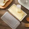 Crisper de Mantequilla de Cocina Caja de Almacenamiento Sellada Queso Cortador de Queso con Tapa Caja de Almacenamiento para Refrigerador Dividida en Piezas
