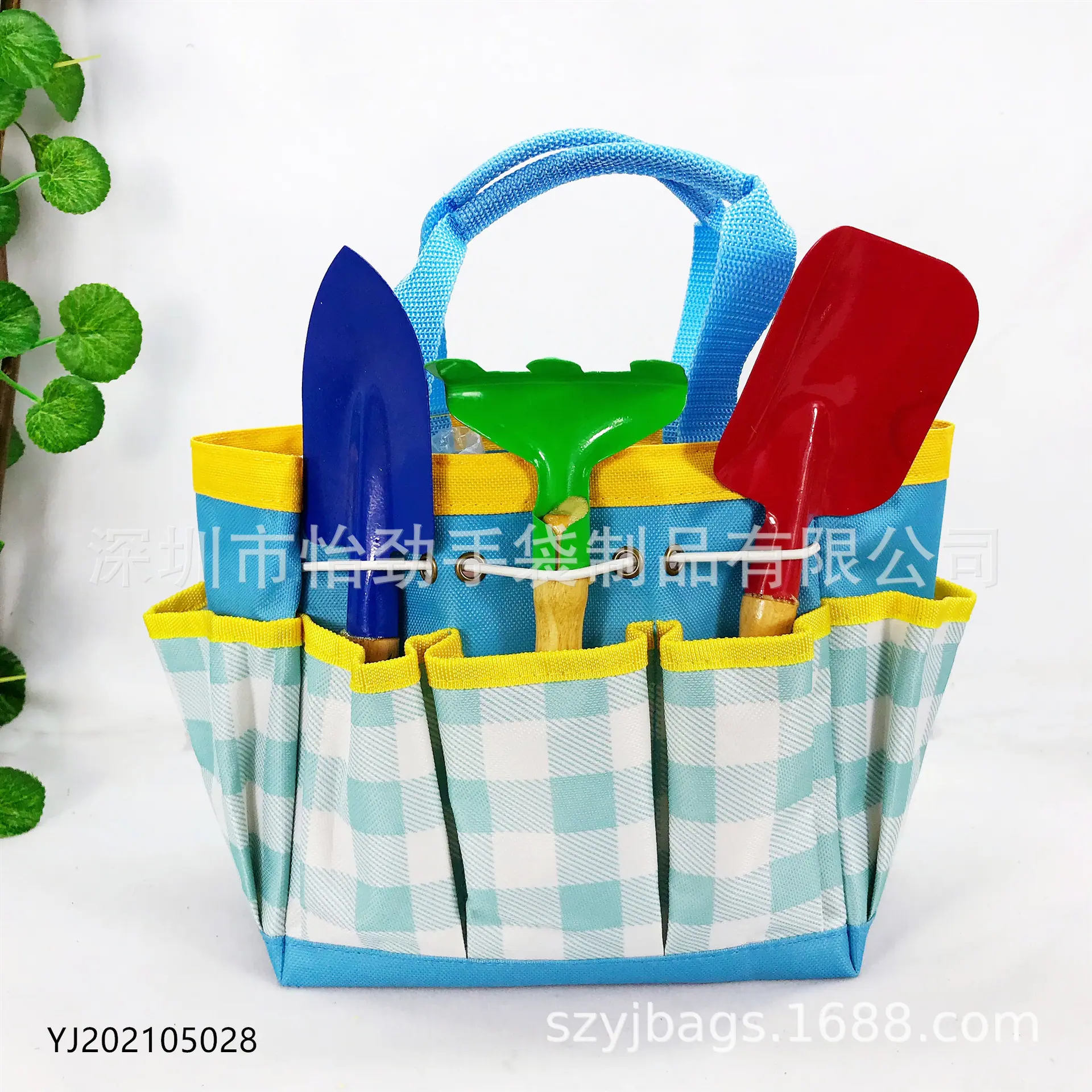 格子纹园艺包