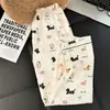 Pijama de Tres Piezas Estilo Japonés Ins de Dibujos Animados de Cachorro para Estudiantes Mujeres, Estilo Primavera y Verano, Se Puede Usar Afuera, Ropa de Casa Holgada