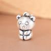 Colgante Rey Ciervo Dorado plata pura colgante de oso simple de dibujos animados artístico lindo colgante de plata 990 collar colgante femenino