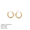 EManco aretes de aro redondos simples aretes nuevos transfronterizos europeos y americanos aretes personalizados aretes de acero inoxidable