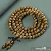 Folheto de Seda Dourada de Material Antigo Pulseira de Madeira de Phoebe Zhennan Desmontagem de Casa Contas de Madeira de Buda de Material Antigo Rosário Wesson Pulseira para Homens e Mulheres Joias