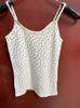 Estilo BM nuevo patrón oscuro flor pequeña camisola chaleco moda mujer tirantes pequeños