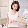 Chaleco de mujer con cuello redondo con cobertura en el pecho interior para traje verano nuevo ajuste delgado ropa de negocios alta elasticidad camiseta interior top de temperamento