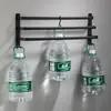 Estante para Toallas de Aluminio Espacial Sin Taladro Barra para Toallas Barra Única Baño Tres Barras Barra Colgante Baño Negro Nórdico Creativo
