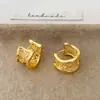 Brincos Vazados com Padrão Geométrico e Zircônias Microincrustadas, Simples, Requintados, Luxo Leve, Sensação de Alto Padrão, Versáteis para o Dia a Dia, Personalidade Única para Mulheres