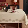 Toalha de Mesa Estilo Retrô Francês Impermeável à Prova de Óleo Sem Lavar Resistente a Escaldamento Capa de Mesa de Jantar em PVC Toque de Luxo Leve Tapete de Mesa de Escritório