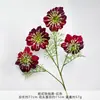 Ramo de Clemátide Artificial Estilo Europeo, Flores de Seda Artificial para Arreglos de Boda, Flores de Plástico con Acabado de Alta Gama para Decoraciones de Boda