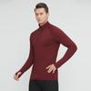 Mallas Hombres Otoño e Invierno Nuevo Media Cremallera Exterior Manga Larga Tops de Baloncesto Ropa de Fitness Ropa de Entrenamiento Transpirable y de Secado Rápido