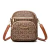 Bolso de Piel Genuina para Mujer 2025 Nuevo Bolso Cruzado para Mujer Bolso de Hombro con Estampado de Moda Bolso Pequeño de Hombro para Teléfono Móvil Versátil