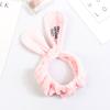 Diadema estilo coreano con bordado de letras, orejas largas de conejo, diadema para lavar la cara para mujer, máscara de maquillaje, diadema con alambre, diadema