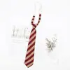 Corbata Marrón Camisa Oscura para Estudiantes Varones, Estilo Universitario, Rayas Color Café Retro Corbata de Lazo JK Decorativa Sin Corbata, Accesorio para Mujer