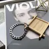 Pulseira Cubana Popular Feita à Mão em Aço Titânio Europeia e Americana Transfronteiriça para Homens, Estilo Hip-Hop Ousado e Moderno, Joia de Alta Qualidade para Mulheres