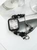 Adecuado para apple apple watch8 pulsera de metal iwatch234567SE correa telescópica de cristal perlado