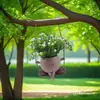 Maceta Colgante Suculenta Decoración Creativa para el Hogar Manualidades Decorativas con Cara Sonriente Linda Recipiente para Flores de Oficina y Balcón