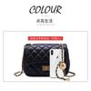 Bolso de Mujer de Piel de Oveja, Bolso Cruzado Acolchado, Bolso de Cadena, Bolso de Bola Dorada de Cuero Genuino Estilo Chanel de Moda 2025, Bolso de Hombro para Mujer