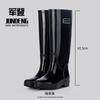 Tubo Extra Alto 42 cm Botas de Chuva Femininas Espessadas Antiderrapantes Chuva Dia de Viagem Botas de Chuva Femininas Cantina Limpa À Prova D'Água Moda Sapatos de Borracha