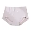 Roupa Íntima Sem Costura de Peça Única para Mulheres, Calcinhas de Cintura Média em Seda Gelo para Mulheres, Shorts Esportivos Respiráveis em Seda de Amoreira, Bumbum Pêssego