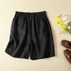 Pantalones Cortos de Lino de Cinco Puntos para Mujer Verano Sueltos Adelgazantes de Longitud Media Algodón Lino Cintura Alta Pantalones Cortos de Cuatro Puntos Deportivos Pierna Recta Casuales