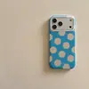 Funda de Teléfono con Puntos Grandes Galvanizados Estilo Coreano Adecuada para Apple 17 Pro Max, Accesorio para iPhone 16, Diseño Simple para 15, Funda Dura para 14, 13
