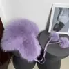 Gorro Estilo Lei Feng de Felpa Gruesa Imitación Visón para Mujer, Cálido de Invierno y a Prueba de Frío con Protección para los Oídos, Gorro para Ciclismo y Esquí del Noreste
