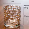 Em estoque Espessado Transparente Vidro Vela Aromaterapia Vidro Castiçal Copo Quarto Ornamentos Domésticos Castiçal Copo de Vidro