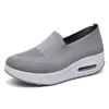 Zapatos mecedores de malla tejida tipo slip-on de estilo nuevo para verano para mujer, Zapatos para caminar con suela gruesa y amortiguación de aire, Zapatos casuales deportivos, Zapatos para correr