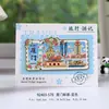 Adesivo de geladeira de Xiamen atrações turísticas característica lembrancinhas adesivo de geladeira de cola de três camadas de madeira adesivo de geladeira com fonte metálica