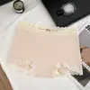 Renda de Desejo Puro Francesa Roupa Íntima Feminina Algodão Puro Antibacteriano Gancho Estendido Boxer Briefs Tamanho Plus Calcinhas Curtas Sem Costura Delicadas