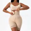 Moldeador de una pieza con tirantes de nuevo estilo, con abertura de cremallera en la entrepierna, doble compresión, control de abdomen, levantamiento de glúteos, corsé moldeador corporal posparto