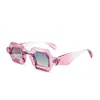 Nuevas Gafas de Sol Multilado Estilo Europeo y Americano, Gafas de Sol con Montura Cuadrada Pequeña Gruesa, Gafas de Sol Transfronterizas de Alta Gama T22162