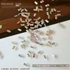 Pedras de Strass Hua Zi de Fundo Plano para Nail Art, Strass Brilhantes K9 de Borda Invertida Pequenos de Fundo Plano de Formato Irregular, Decorações Coloridas Mistas de Strass para Unhas