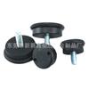 Patas de plástico negro de 1/4, patas para muebles de gabinete, patas redondas de plástico ajustables, patas ajustables para silla